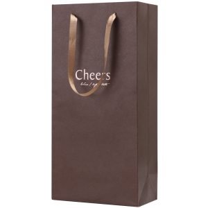 Quality custom color brown wine bag bulk gift paper bags